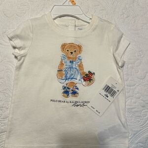 Ralph Lauren Kids White Polo Bear T-Shirt
